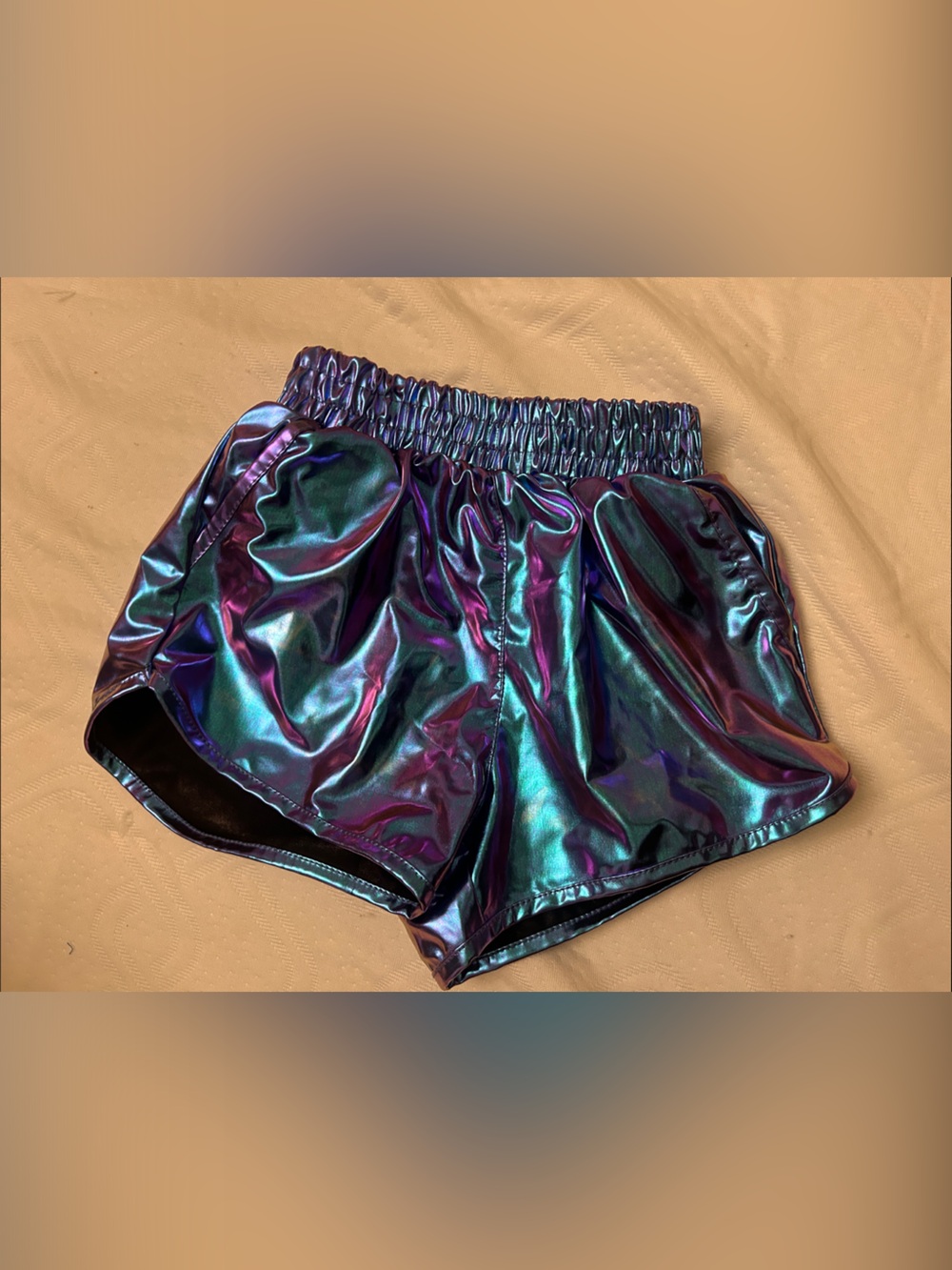 Iridescent Girls' Dance Shorts - Shimmering Purple/Teal